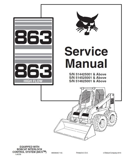 bobcat skid steer service manual|skid steer manual pdf.